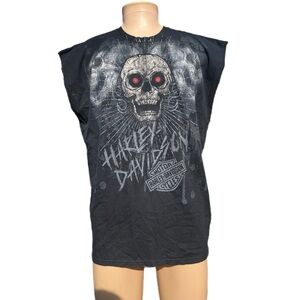 Harley-Davidson Black Skull Tank Top